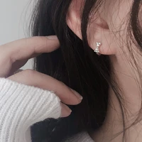 trendy minimalist sweet mini small bow stud earrings for exquisite women girl fashion jewelry gift