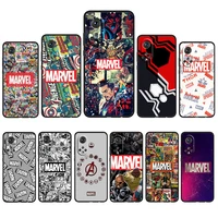 avengers marvel logo for honor 60 50 20 se pro x30 10x 10i 10 9x 9a 8x 8a lite silicone soft tpu black phone case capa cover