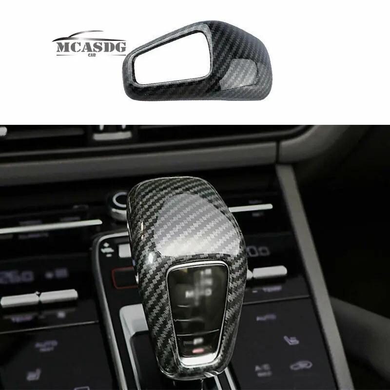 

Carbon Fiber Style Gear Shift Cover Trim Fit for Porsche Cayenne 17-20