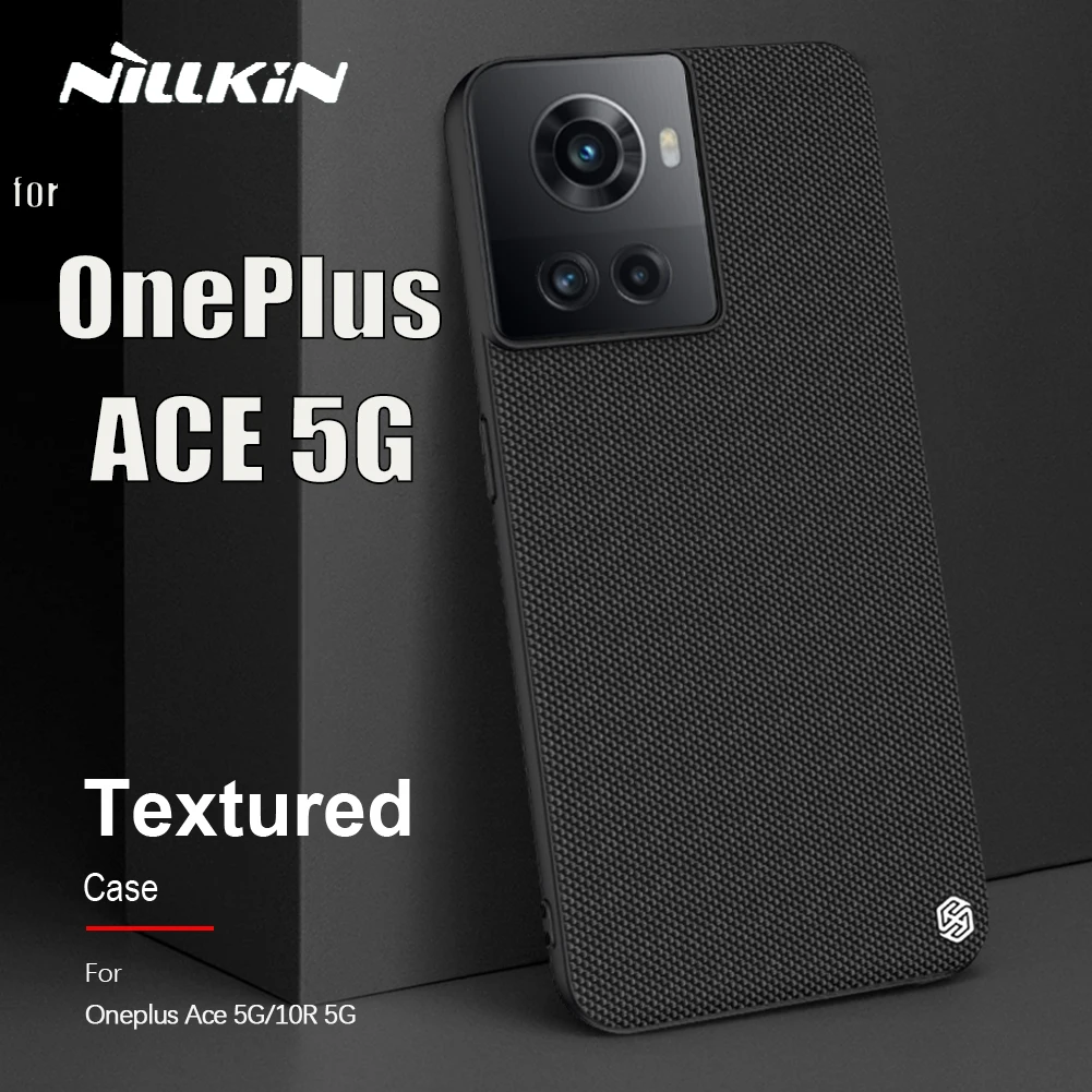

Чехол Nillkin для OnePlus ACE 5G чехол NILKIN Текстурированный Нейлон волокно мягкий ТПУ Жесткий ПК Панель задняя крышка для One Plus ACE Capa