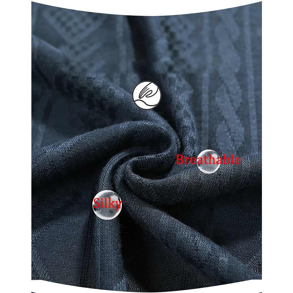 Silkly Cotton Pajamas Man Trendyol Pajama Sets Solid Striped Sleepwear Loose O Neck With Shorts Cotton Breathable pijama hombre