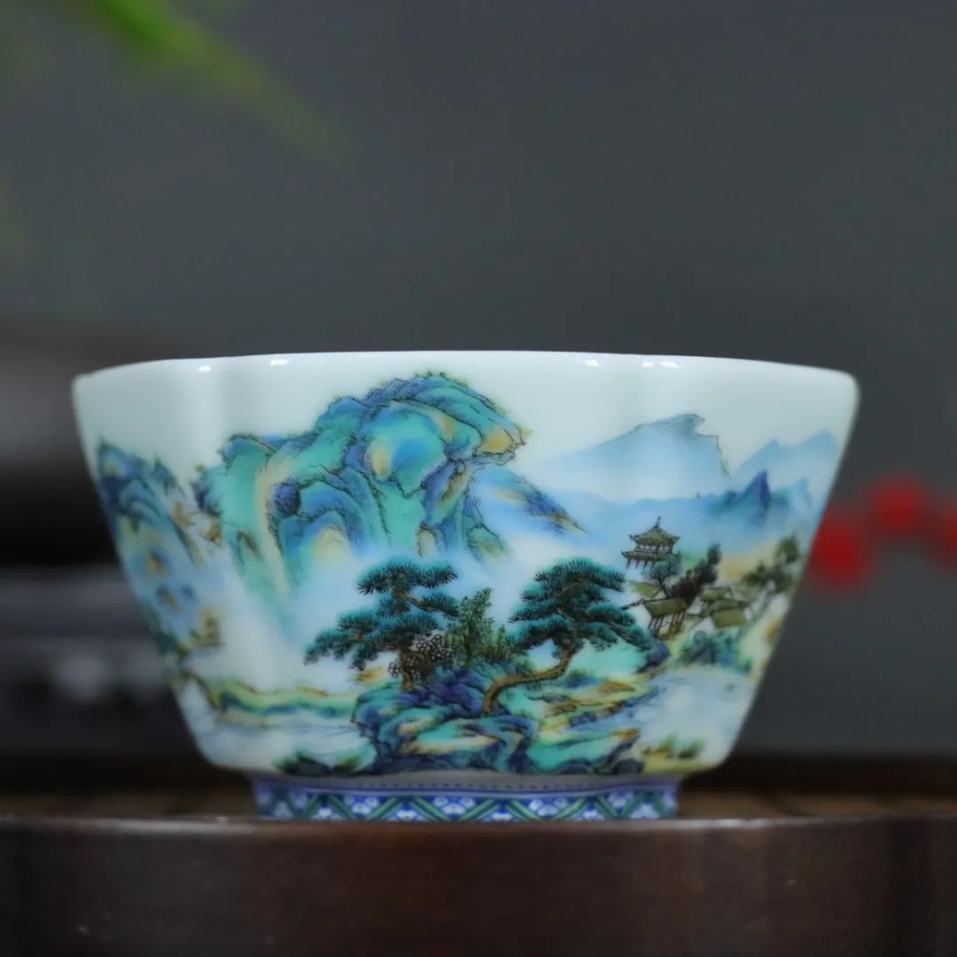 Керамическая эмалированная чашка Цзиндэчжэнь квадратная бытовая чайная