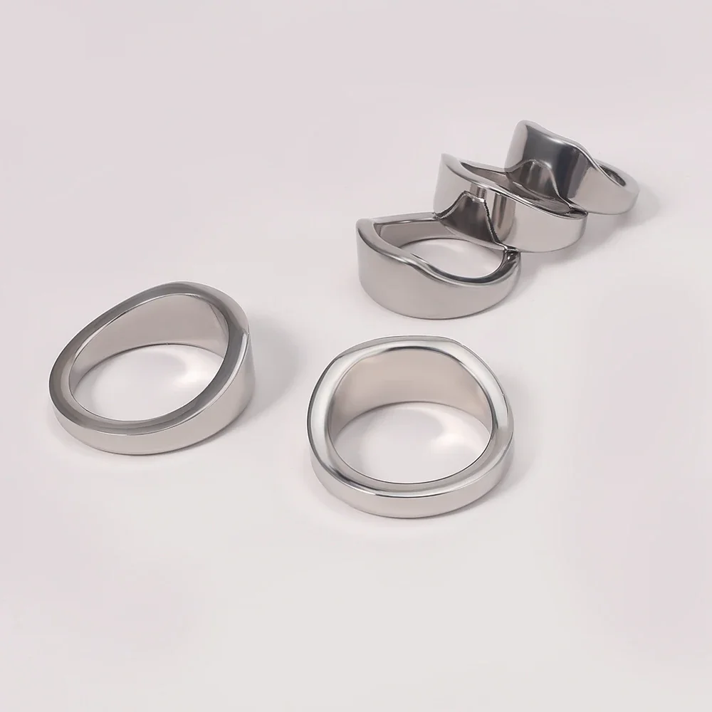 Новое кольцо на член из нержавеющей стали для головки - мужское с задержкой