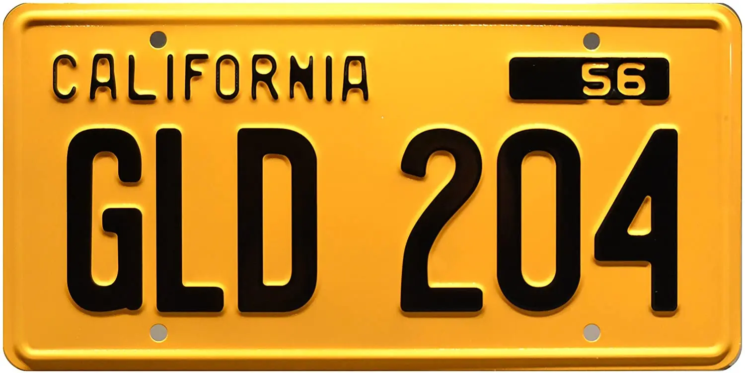 

Celebrity Machines American Graffiti | GLD 204 | Metal Stamped License Plate