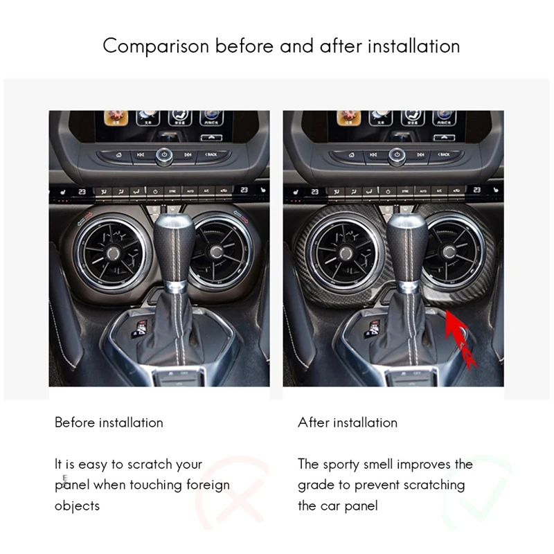 Углеродное волокно центральная крышка вентиляционного отверстия автомобиля