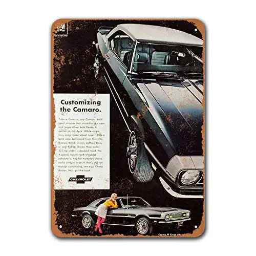 

1968 винтажные жестяные знаки Camaro SS Coupe на заказ, металлические таблички Sisoso, постер, Ретро Декор стен 12x16 дюймов