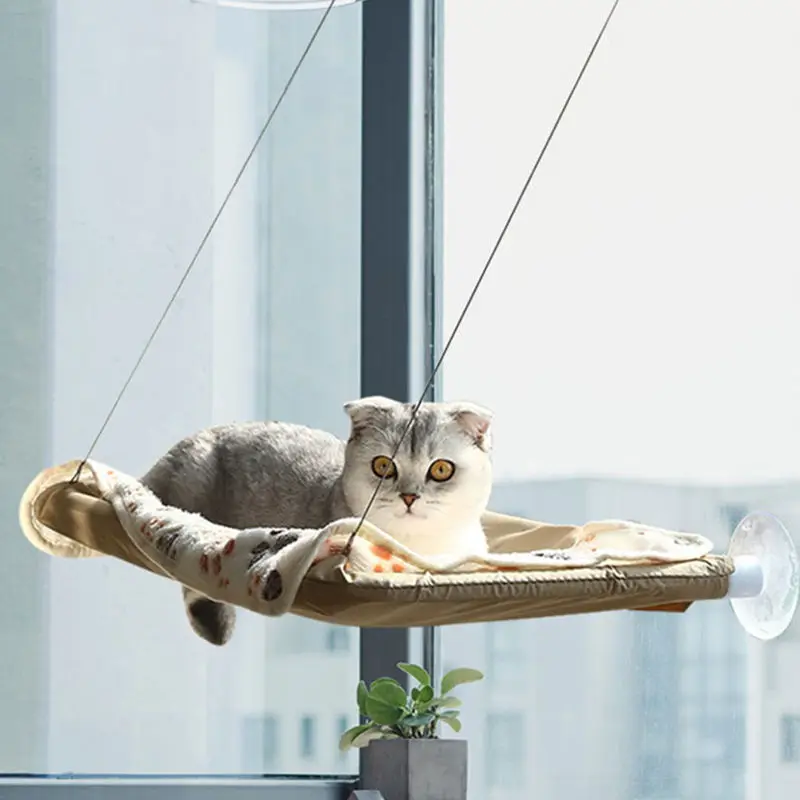 

Hanging Cat Bed Pet Cats Hammock Aerial Pet Bed Cat House Kitten Climbing Frame Window Seat Nest Bearing 20kg Cat Accessories