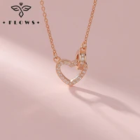 flows new 100 s925 sterling silver love necklace female luxury jewelry hearts chain necklace for women jewelry birthday gifts