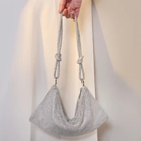 diinovivo rhinestones evening clutch bag silver shiny crystal dinner party wedding purse handbag luxury shoulder bags whdv2061