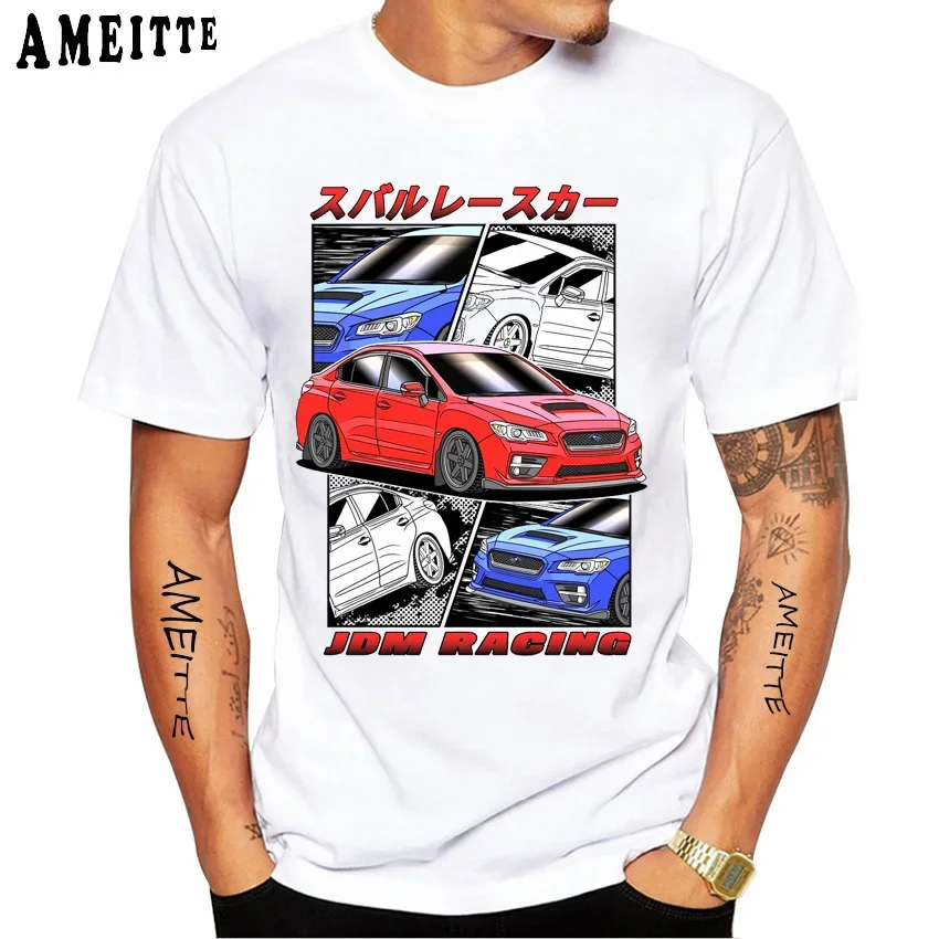 Футболка JDM Subie Impreza WRX Bugeye новинка 2000 летняя мужская футболка с коротким рукавом
