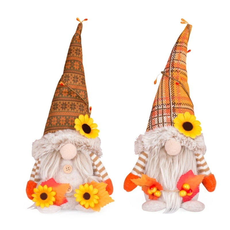 

Fall Gnomes Sunflower Thanksgiving Gnomes Decoration for Home Table Centerpieces Swedish Tomtes Figurine Home Holiday 40JA