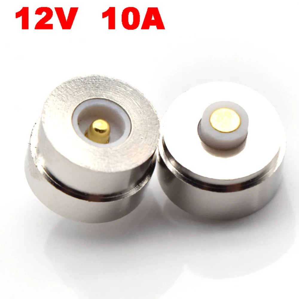 

1set Blind Suction 12V10A High Current Suction Spring Magnet Pogo Pin Connector Male Female DC Power Charging Magnetic Connector