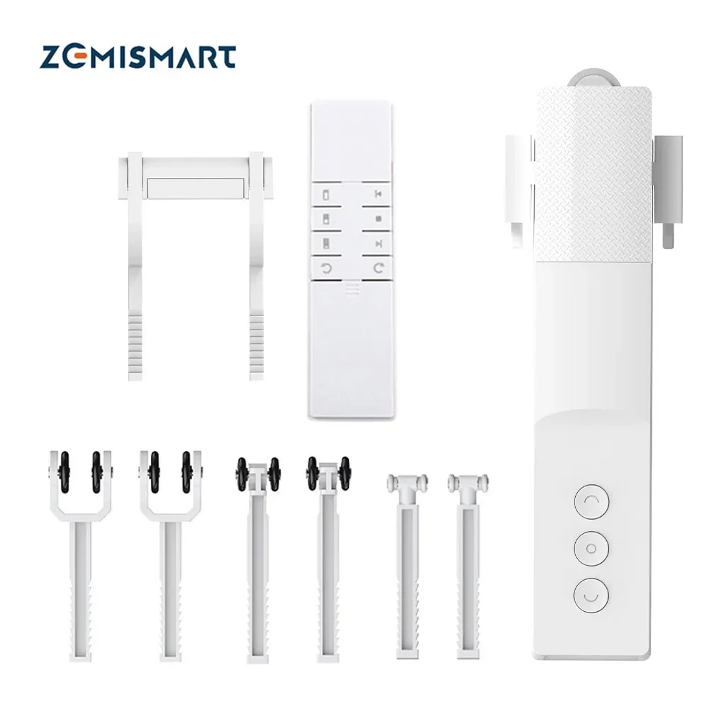 

2023NEW Zemismart – pilote de rideau électrique Tuya Zigbee, Robot Rechargeable pour tringle romaine Type I rideaux Track Ale