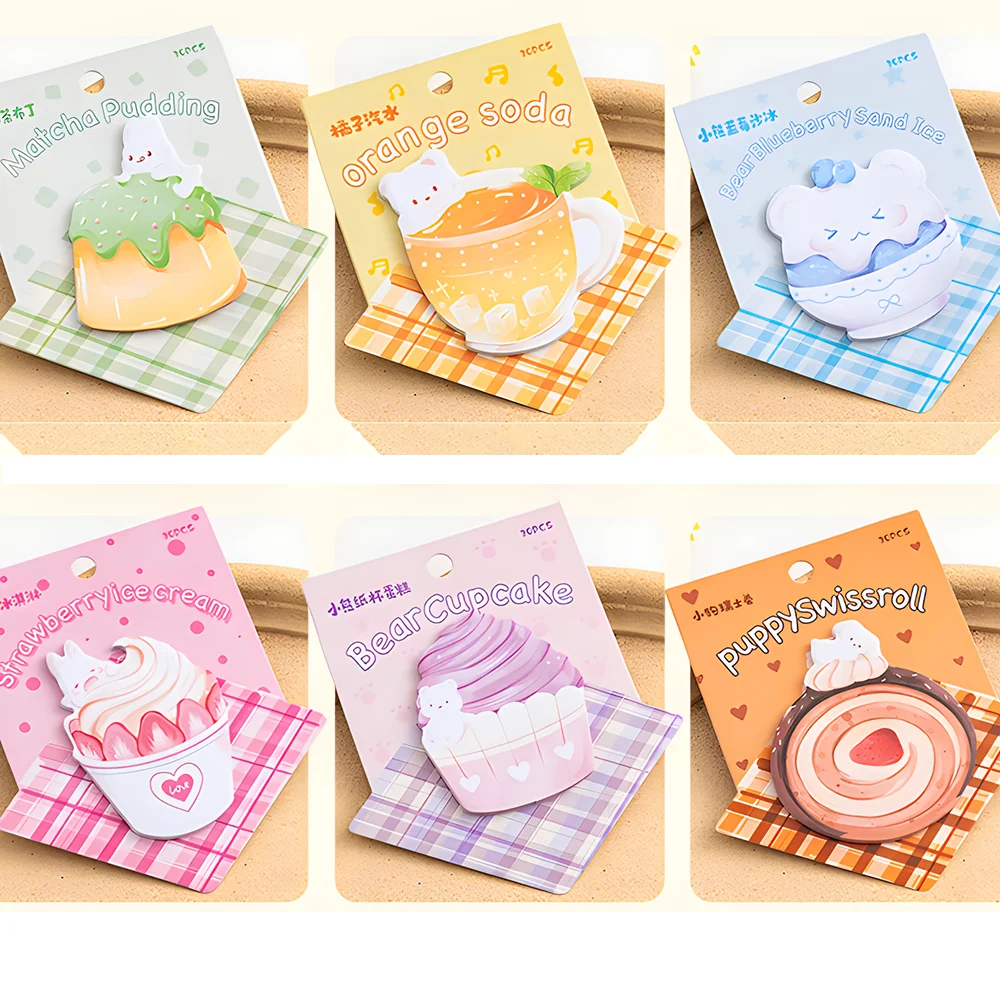 3 упаковки самоклеящихся липких заметок милый блокнот для журналов Kawaii список