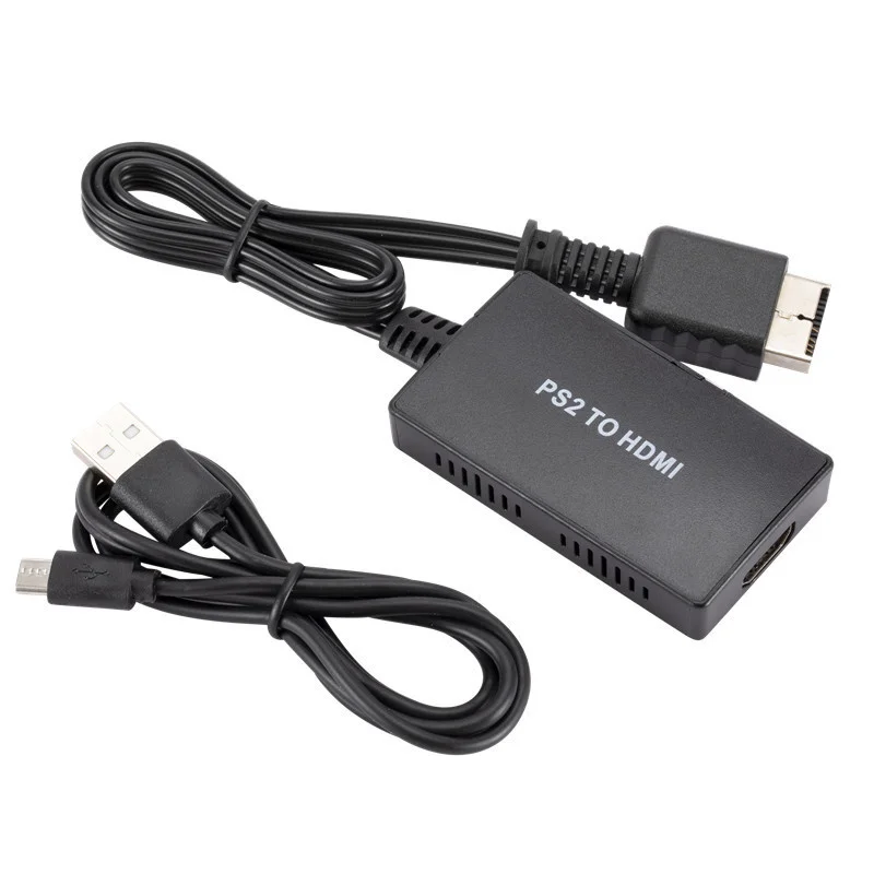 

12Pcs/lot PS2 To HDMI-Compatible Converter 4:3/16:9 Screen Aspect Ratio Switch Works For 1/Playstation 2 HD Link Cable