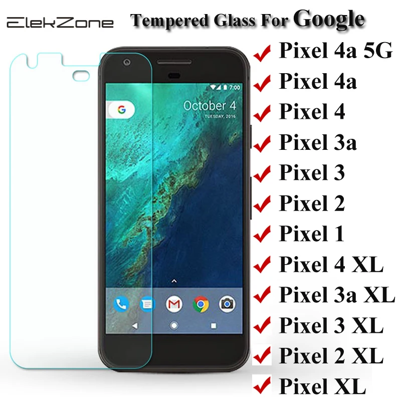 

Tempered Glass For Google Pixel 4A 5G 6 5 9H Premium Protective Glass for Pixel 4 3 3a 2 XL 3xl 3axl 2xl 4xl 4a Screen Protector