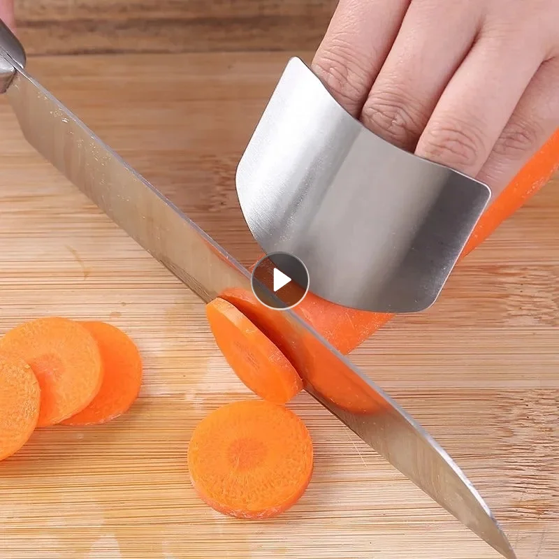 

Stainless Steel Finger Protectors Anti Cut Protection Finger Safety Finger Protector Cut Hand Protector Kitchen Bar Gadgets