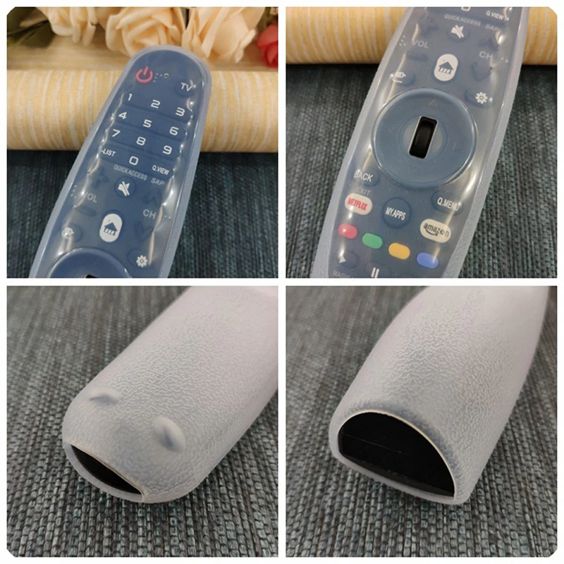 

Transparent Silicone Case For LG TV Remote Control Protective Cover AN-MR600/650 Thicker Anti-drop And Shockproof Cover