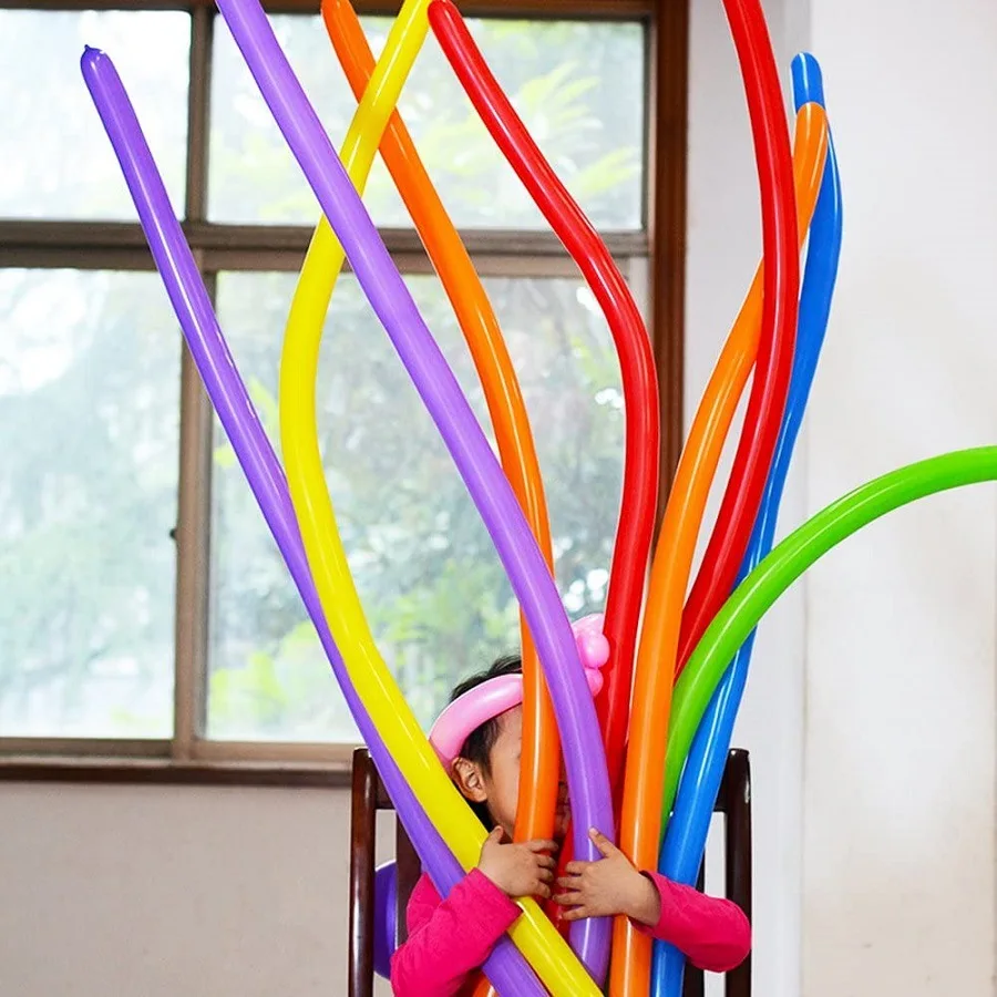 

100pcs Long Magic Balloon Weaving Balloon DIY Birthday Party Decoration Balloon Color Wedding Ceremony Decorations