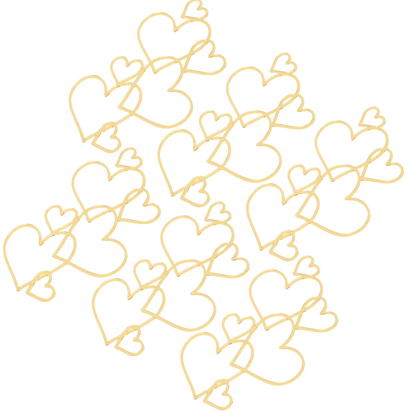 

6pcs Exquisite Romantic Premium Reusable Creative Valentines Cake Decorations Heart Cake Decorations for Party