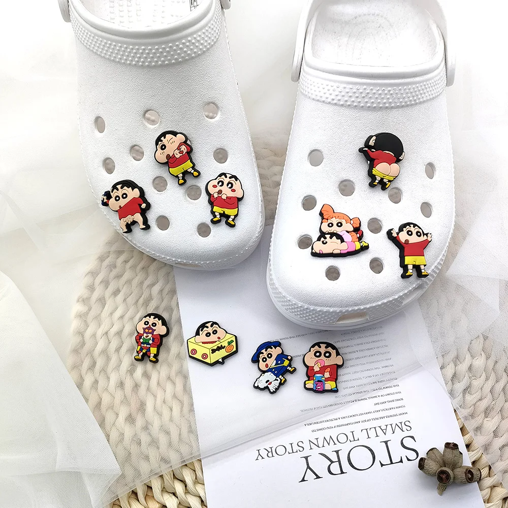 

10Pcs/Set cute cartoon PVC Shoe Charms Sandals Accessories DIY croc jibz Charms Garden Shoe Buckle Decorations For Kids Gift