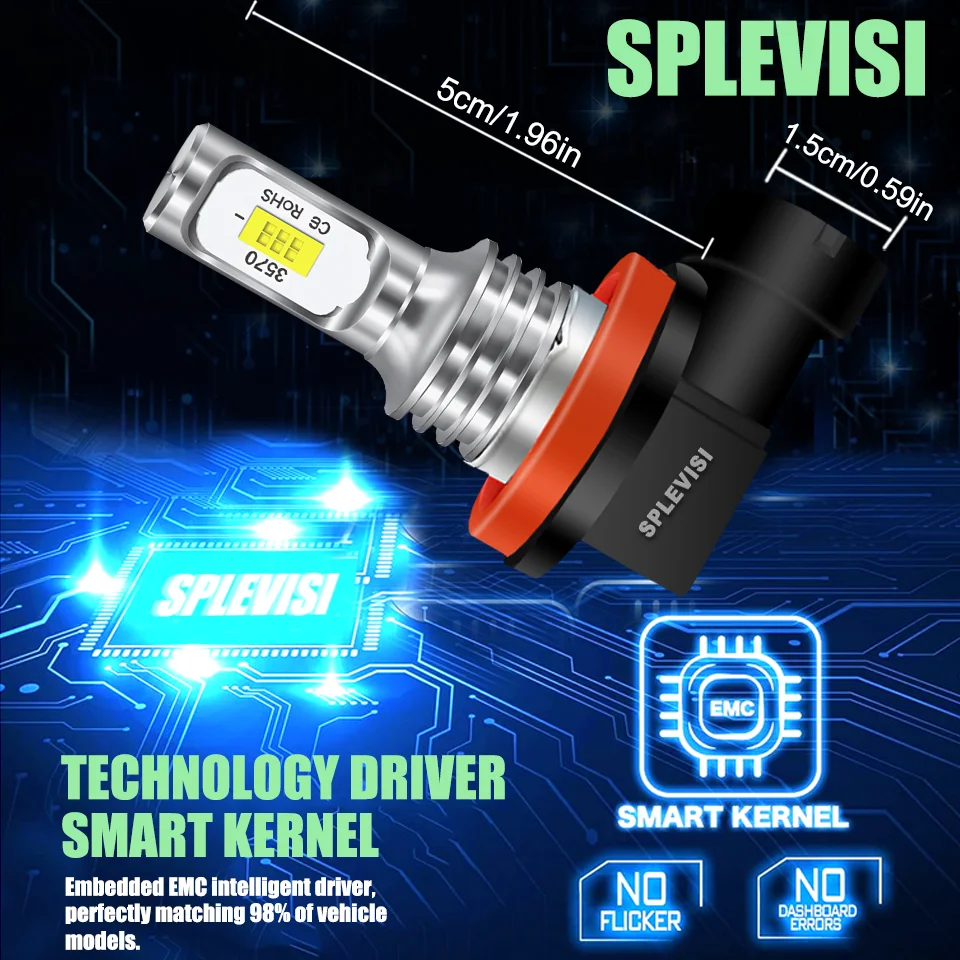 Фото 2xH11 Автомобильные светодиодные фары дальнего/ближнего света IP67 белые для Dodge Grand Caravan 2011 2012 201 32014 2015 2016 2017 2018 2019 2020 №5