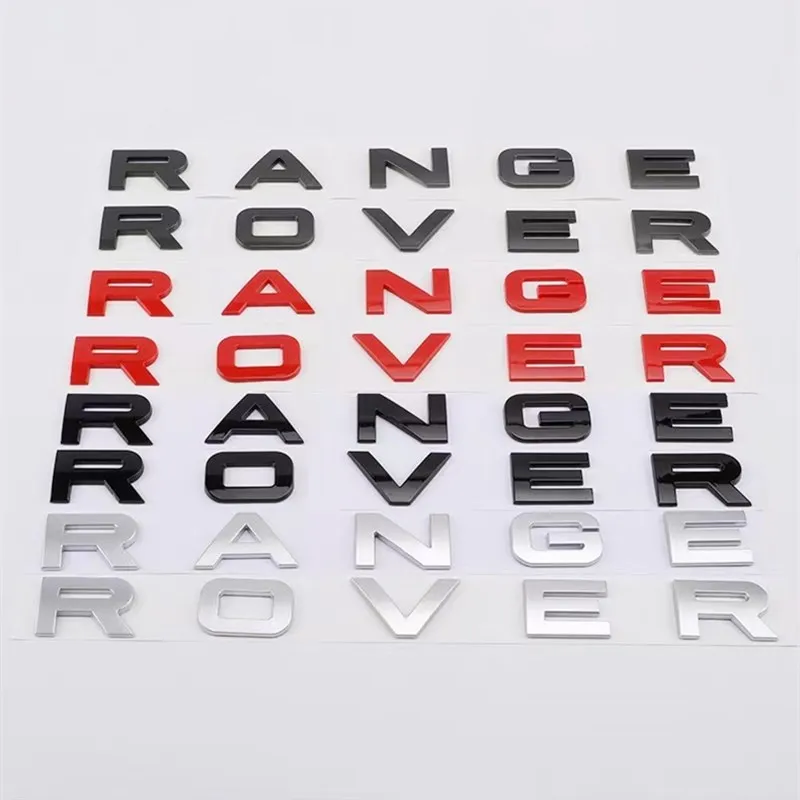 

For LAND RANGE ROVER DISCOVERY FRONT BONNET BADGE REAR TRUNK EMBLEM STICKER CAR LOGO COVERS DECALS CHROME BLACK