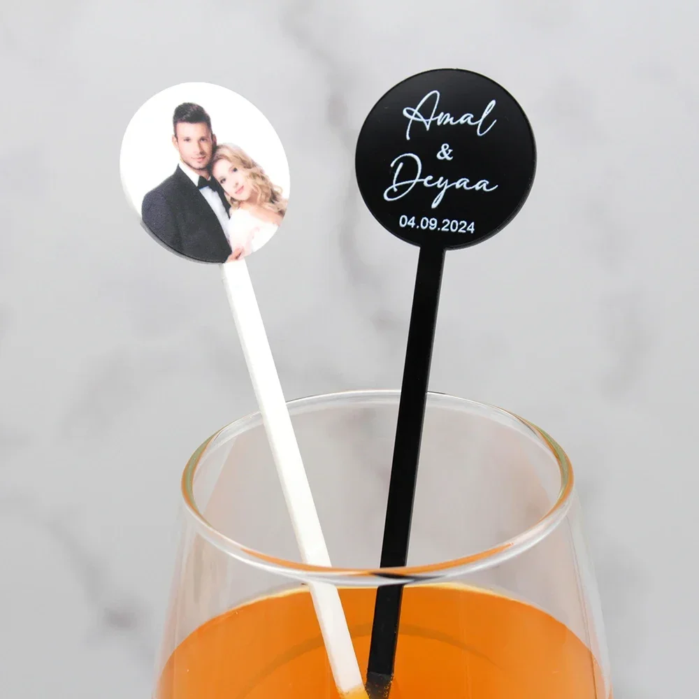 10/30/50/100 шт. персонализированные круглые штрихи для напитков 15 см/18 см свадебные