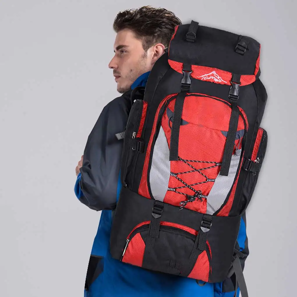 

Рюкзак портативный для мужчин и женщин, дышащий ранец для кемпинга, путешествий, скалолазания, уличное снаряжение, красный