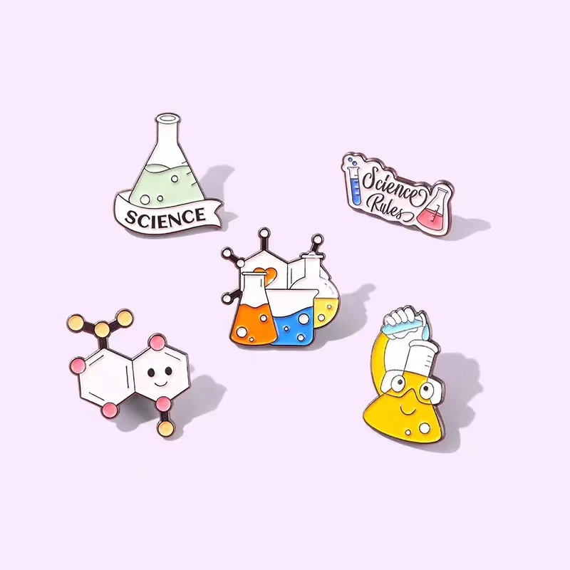 Научная химическая эмалированная булавка колба Эрленмейера Молекулярный вес