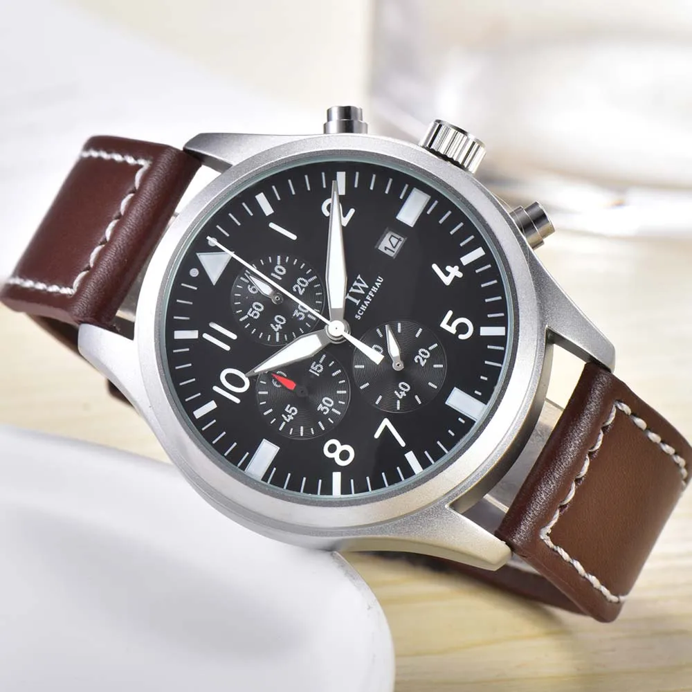 

New Luxury Brand Watch For Mens Business Simple Automatic Date Waterproof Watches Multifunction Sports Chronograph AAA Clocks