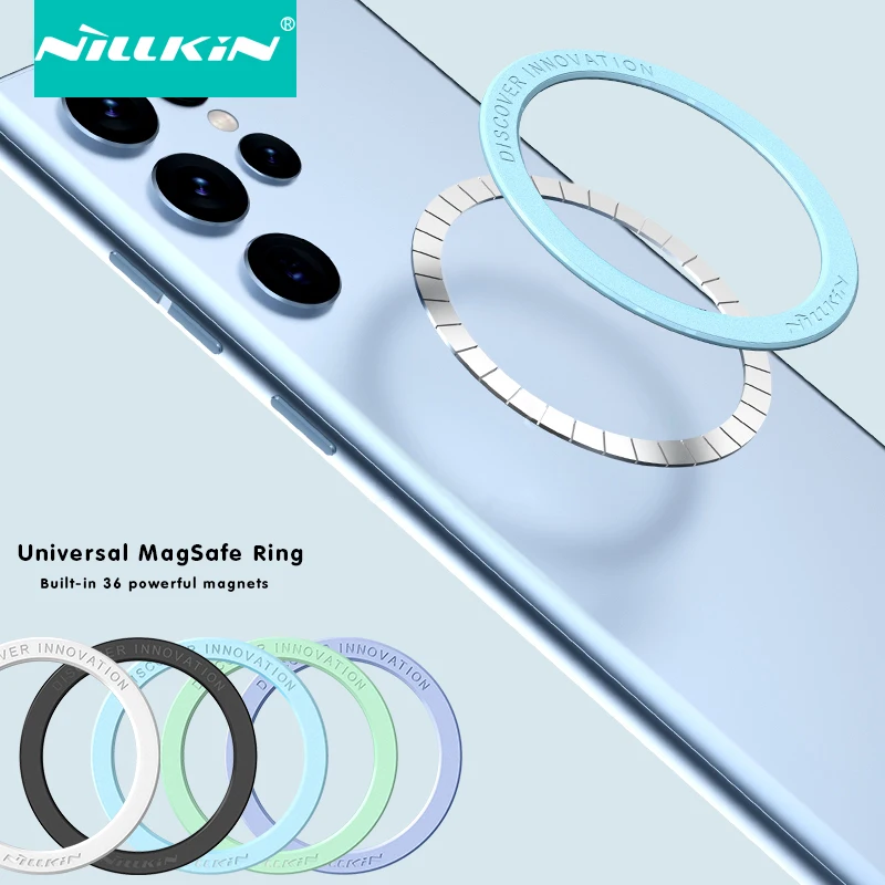 

Nillkin Universal Magnetic for MagSafe Ring,Wireless Charging Conversion Kit Strong Magnetic Sticker for iPhone 13/14/12/S22 S21