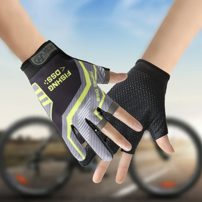 

Fishing Gloves Outdoor Anti-slip 3 Fingers Cut Fishing Gloves Survival Camping Hiking Cycling Rescue Gloves Fishing Accessories