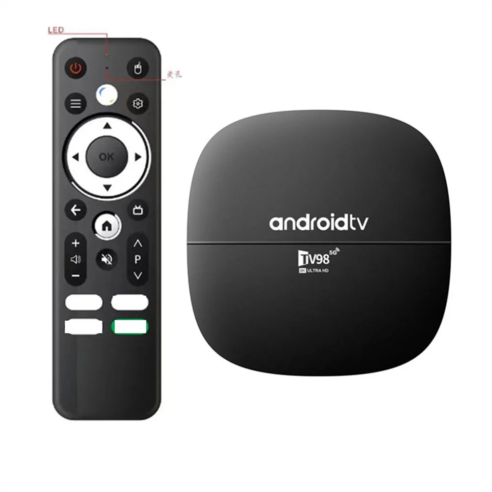 TV98 ATV Android 13 Smart TV Box Ultra HD 8K Allwinner H313 2 ГБ 16 двухдиапазонный 5GWiFi BT4.0 голосовой пульт