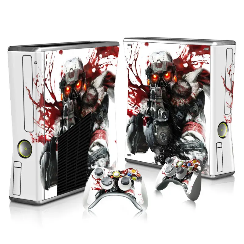 

Hot game Whole Body Protective Vinyl Skin Decal Cover for Microsoft Xbox 360 Slim Console controller Skins Wrap Sticker