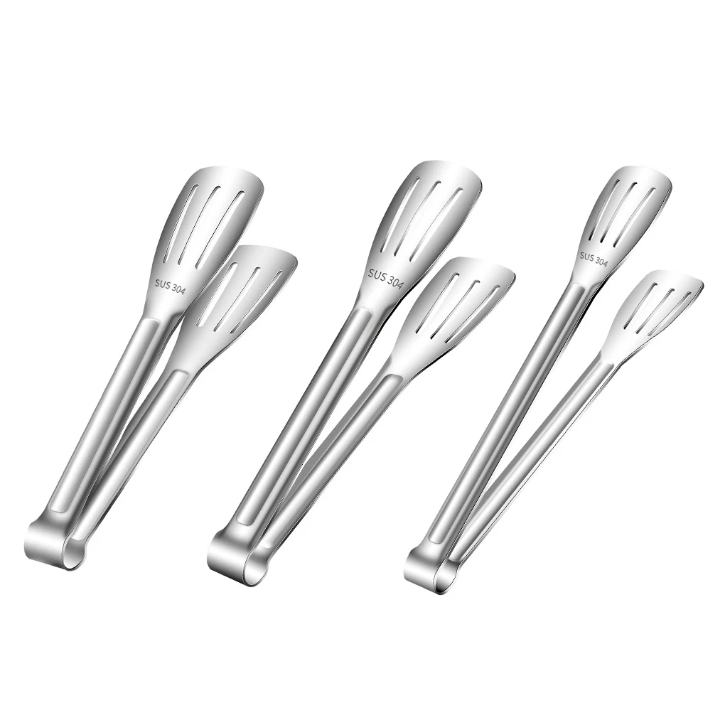 

Food Tongs Clip Salad Steak Clamp Cooking Utensil Grill Tools Draining Kitchen Baking Barbecue Accessories 9 inch