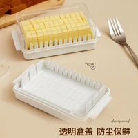 japanese kitchen transparent cover butter cutting storage box removable and washable uniformly shaped cheese preservation