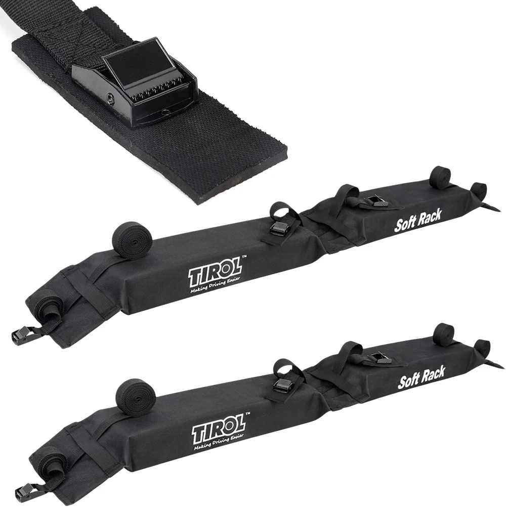 

2PCS PVC Car Foldable Luggage Bag Universal Roof Rack Luggage Rack(Black)