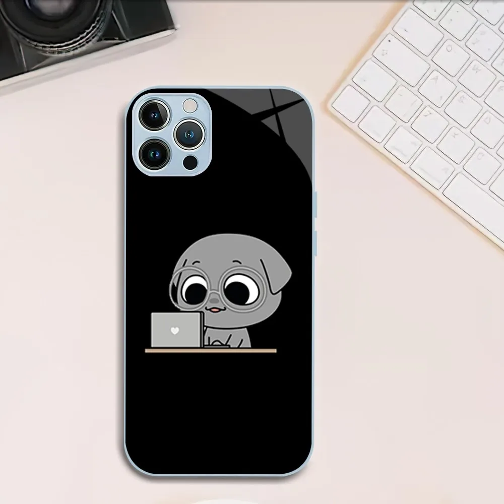 Милый мультяшный чехол K-Kkamang для телефона iphone из закаленного стекла 11 14 12 13 Mini Pro