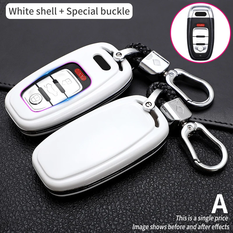 

Car Key Case Cover Fob Holder Key Shells For Audi A1 A3 A4 A5 A6 A7 A8 Quattro Q3 Q5 Q7 2009-2015 Car Accessories