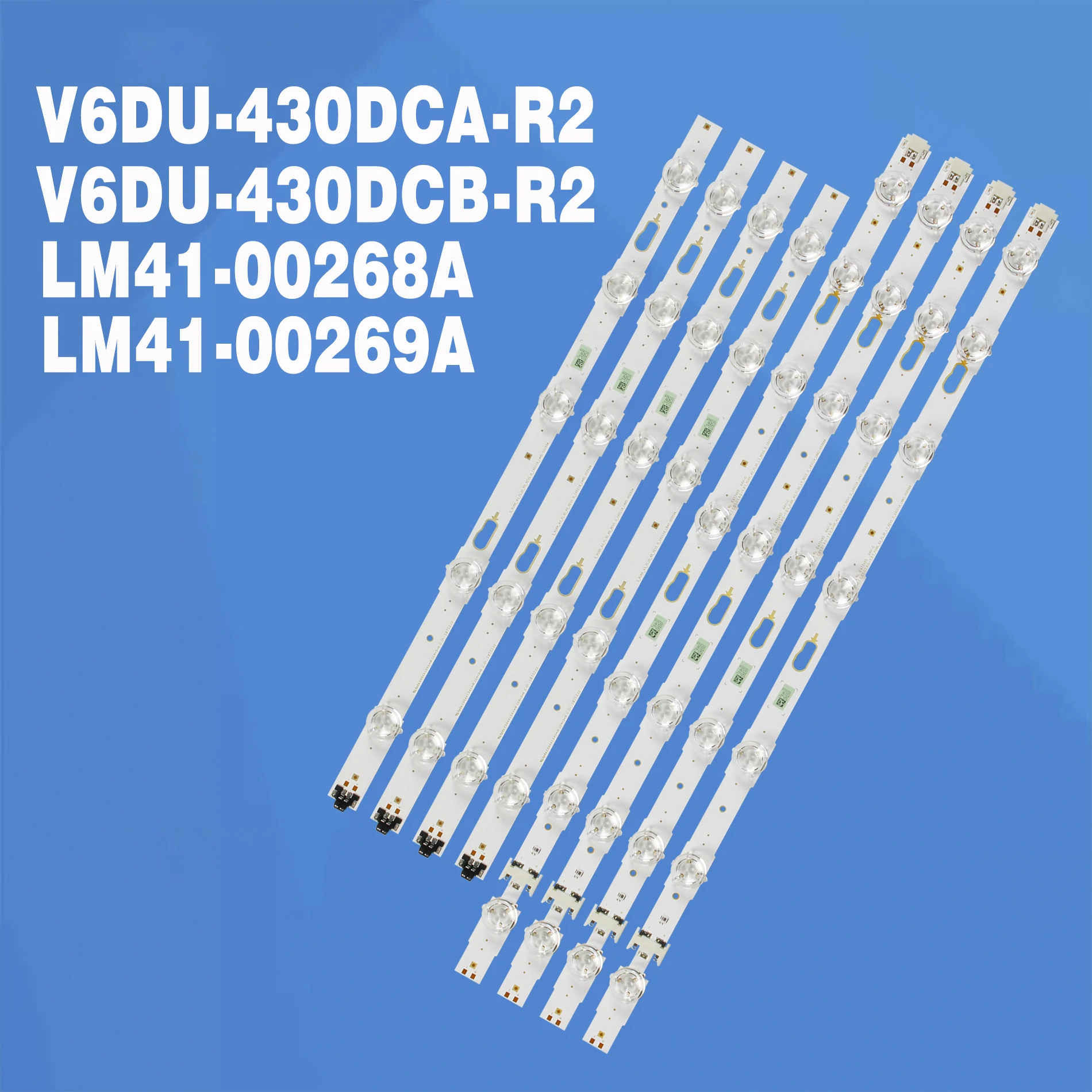 LED Backlight Strip For Samsung UE43MU6100 UA43KU6000 UA43KU7000 UA43MU6100 UE43MU6105 BN96-41221A 41220A UE43MU6105K UN43KU6290