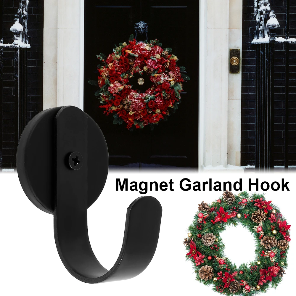 

Magnetic Wreath Hanger Scratch Free Front Door Wreath Hook Heavy Duty Magnetic Wreath Holder, Holds up to 4.4 lbs for Metal Door