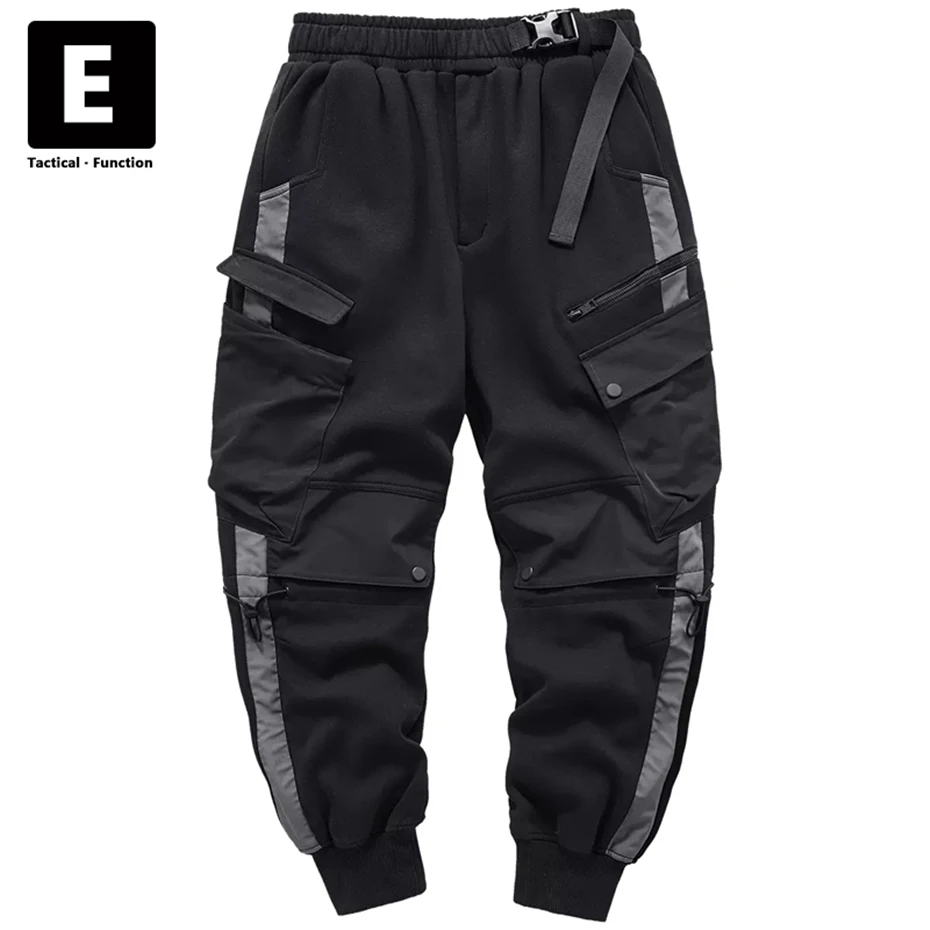 Mens Techwear Cargo Pants Men Joggers Sweatpants Streetwear Patchwork Pants Fashion Paratrooper Trousers Male