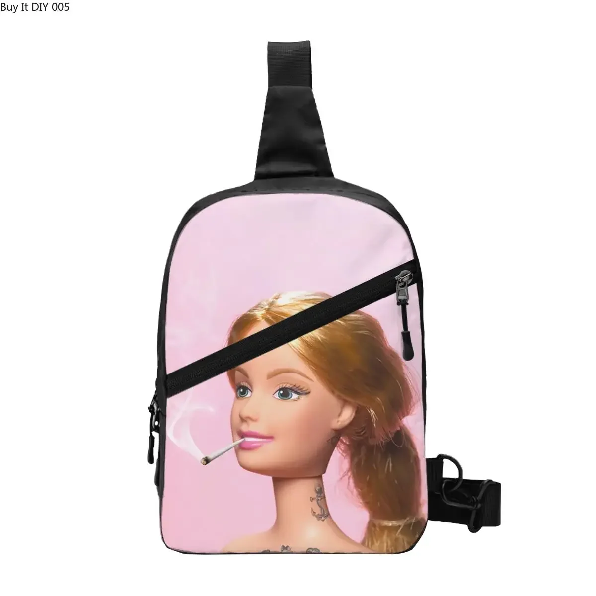 

Casual Doll Smoking Sling Bag for Travel Hiking Men Crossbody Chest Backpack Shoulder Daypack
