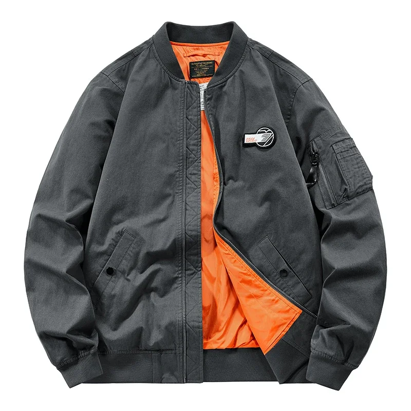 

Мужская бейсбольная куртка, брендовая свободная модная куртка-пилот, спортивная куртка на молнии, Повседневная Уличная одежда, осень-зима
