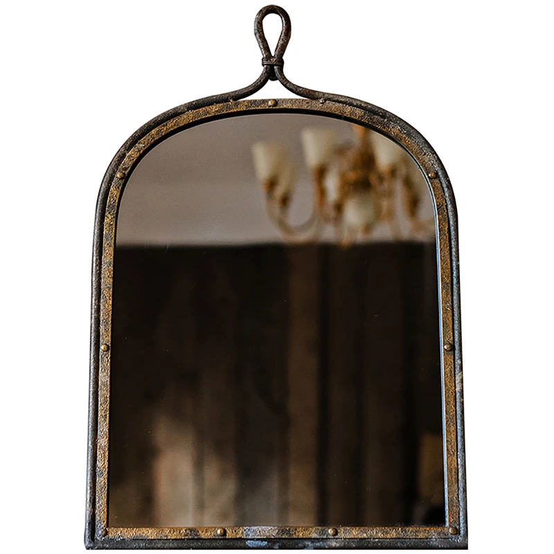 

Зеркало настенное декоративное в эстетике, зеркальное винтажное украшение в скандинавском стиле для ванной комнаты, антикварное украшение...
