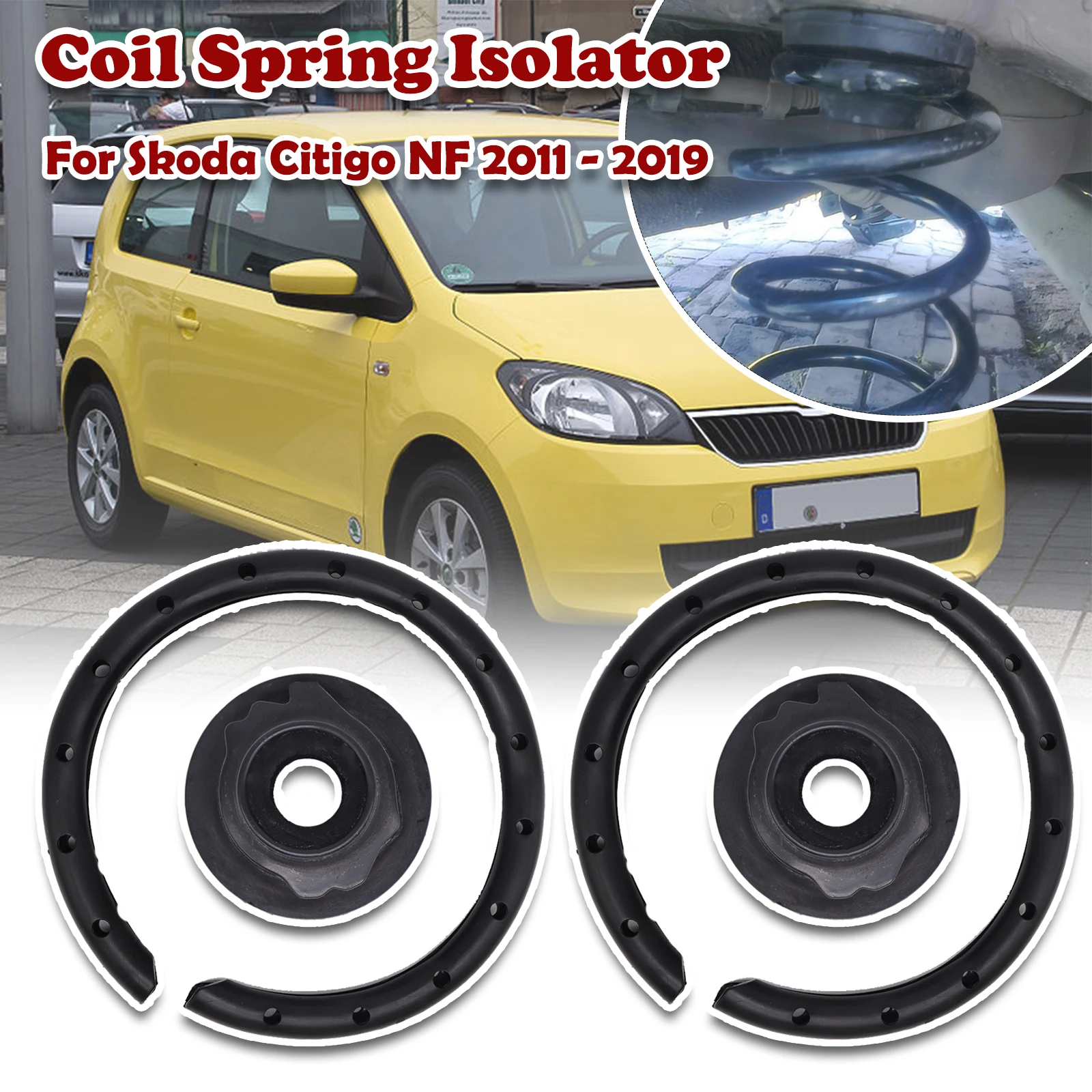 Для Skoda Citigo NF 2011-2019 задняя ось пружинный изолятор Крепежная пластина амортизатор