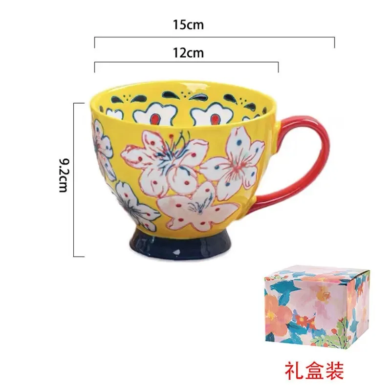 

Керамическая кружка с цветочным узором