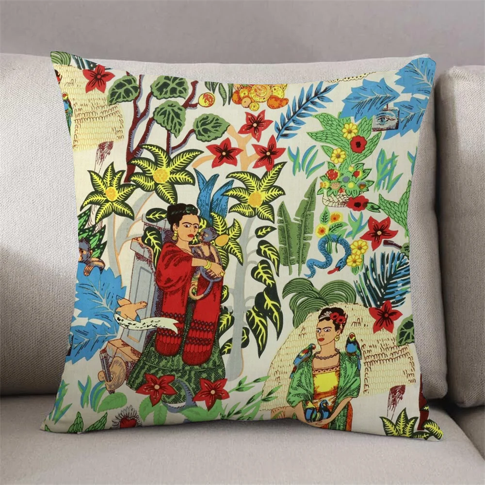 F-FridaS Декоративные Чехлы На Подушки Квадратные Из Смеси Полиэстера/хлопкости Для