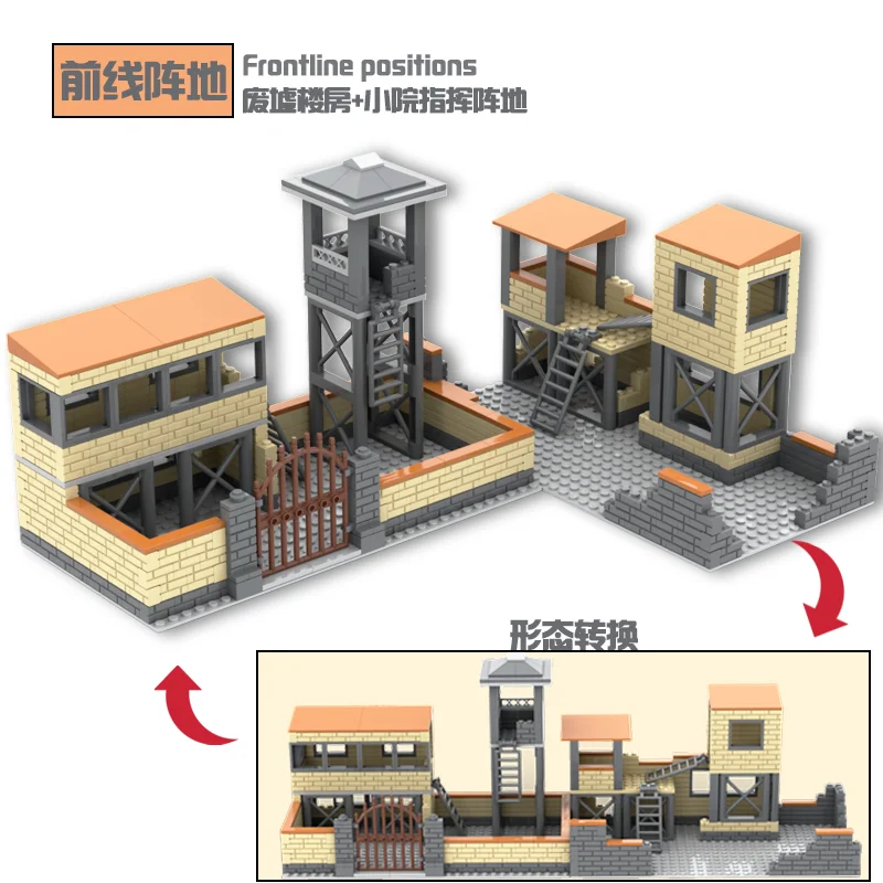 Заброшенные рюшенные строительные блоки времен Второй мировой войны военная